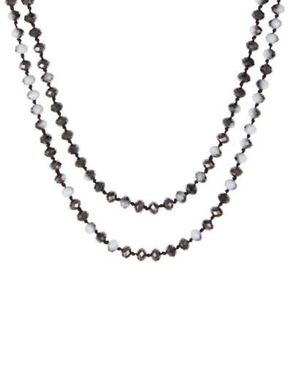 Black & White Beaded Necklace - Game Day - Collegiate