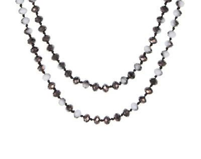 Black & White Beaded Necklace - Game Day - Collegiate