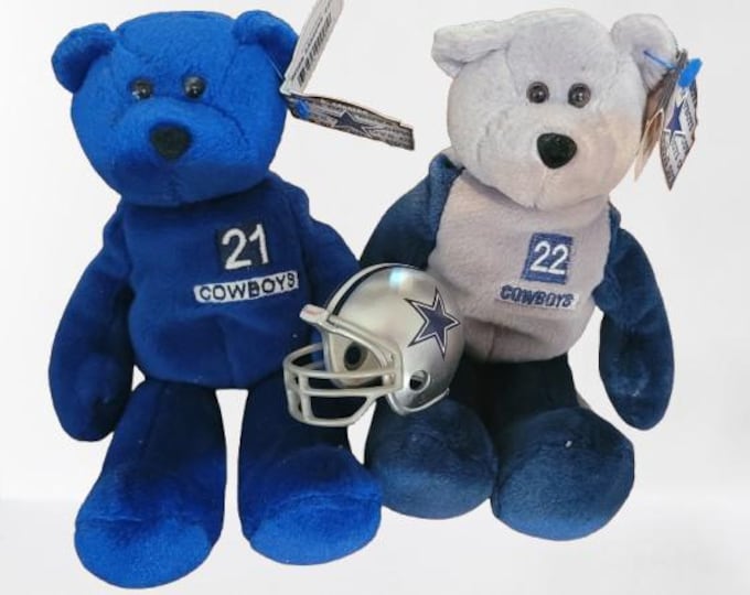 1998 Limited Treasures Pro Bear - Deion Sanders & Emmitt Smith Teddy Bears
