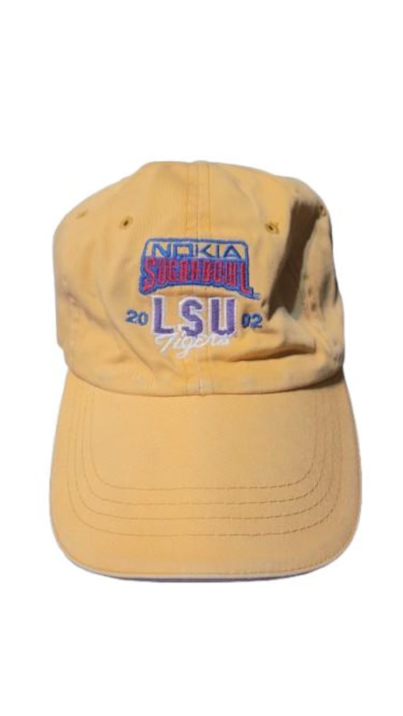 LSU Tigers Cap Strap Back - 2002 Nokia Sugar Bowl Yellow Adjustable Hat