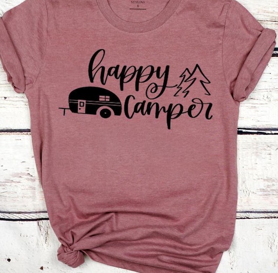 Happy Camper Tee - Mauve