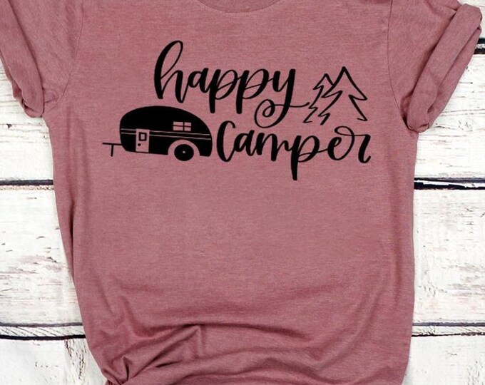 Happy Camper Tee - Mauve