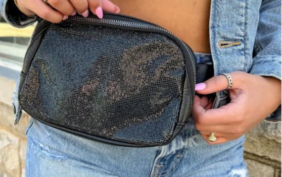 Rhinestone C.C Belt Bag