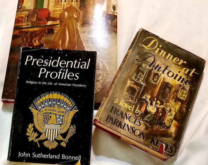 Rare Decorative Vintage Coffee Table Books - "In Russian Style", "Dinner at Antoine" and "Presidential Profiles"
