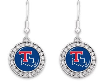 Louisiana Tech Jewel Charm Earrings