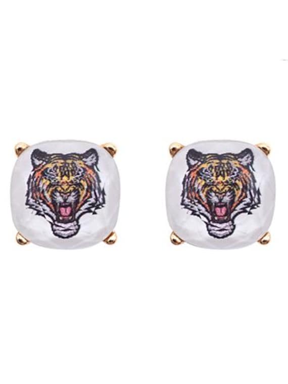Roaring Tiger Stud Earrings