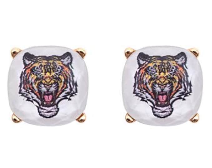Roaring Tiger Stud Earrings