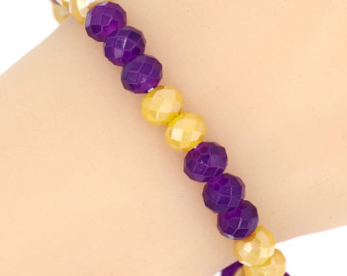 Louisiana State University Jewelry / LSU Tigers Beaded Stretch Bracelet - Game Day - Collegiate