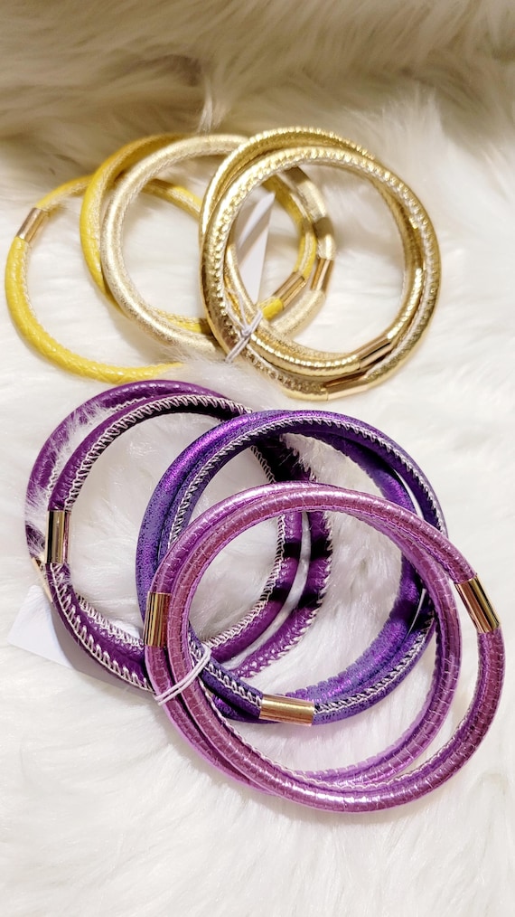 Stackable Leather Bracelets