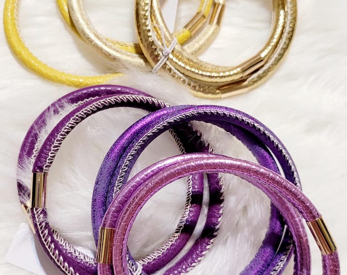 Stackable Leather Bracelets