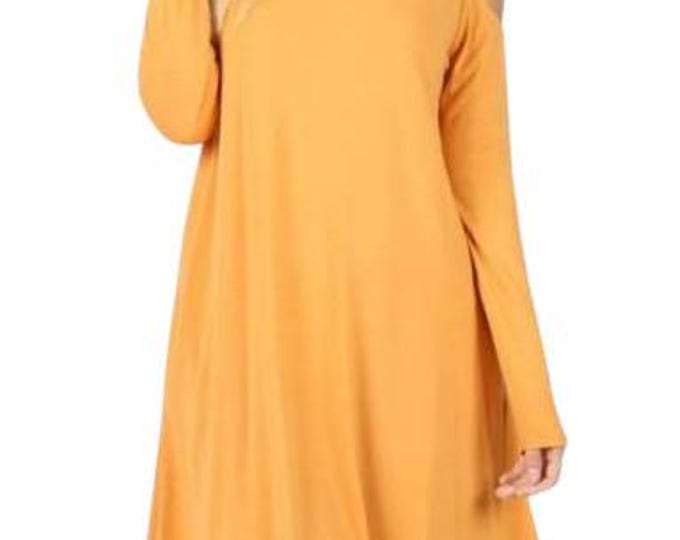 Zenna Ash Mustard Gold Long-sleeved Tunic Dress