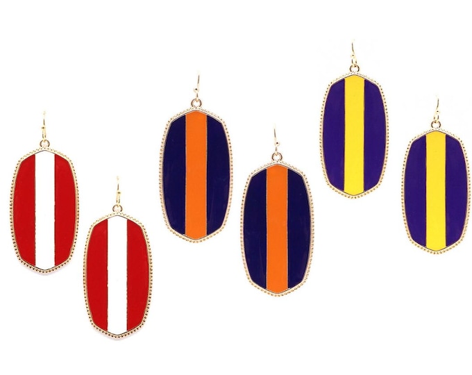 Game Day Moroccan Earrings - LSU / Alabama / Auburn