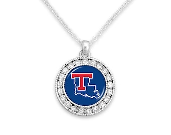 Louisiana Tech Jewel Charm Necklace