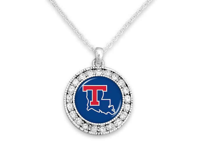 Louisiana Tech Jewel Charm Necklace