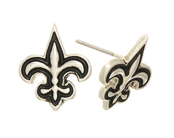 Fleur de Lis Dangle Metal Post Earrings - Fleur de lis - New Orleans Saints - State of Louisiana