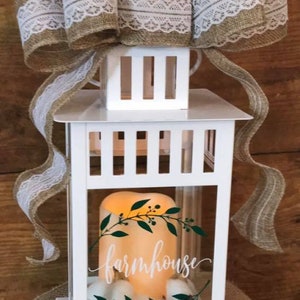 Farmhouse Lantern w/ LED candle INCLUDED