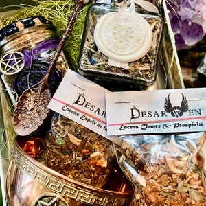 Magic ritual kit witch green magic resin incense kit initiée