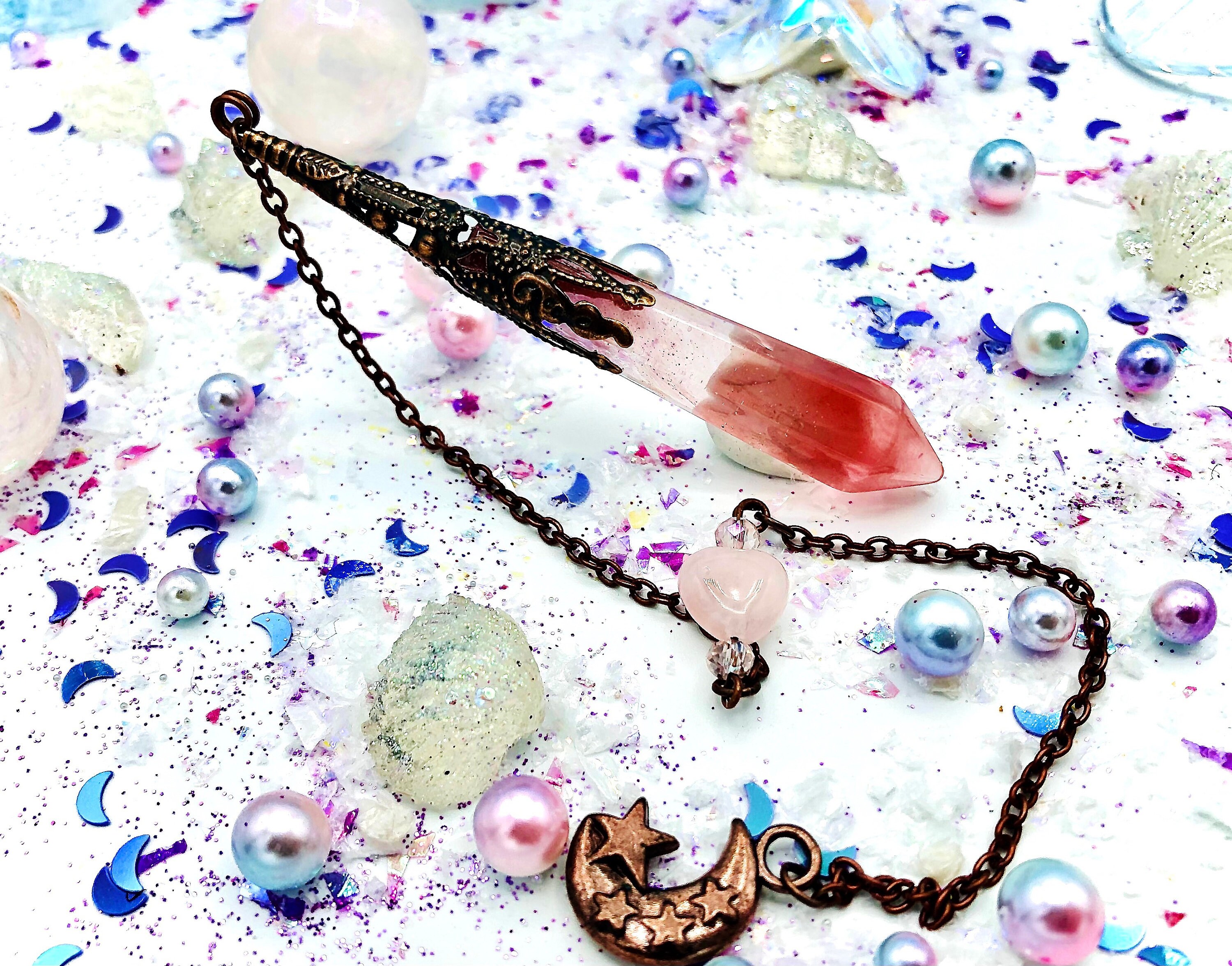 Pendule Quartz Cerise