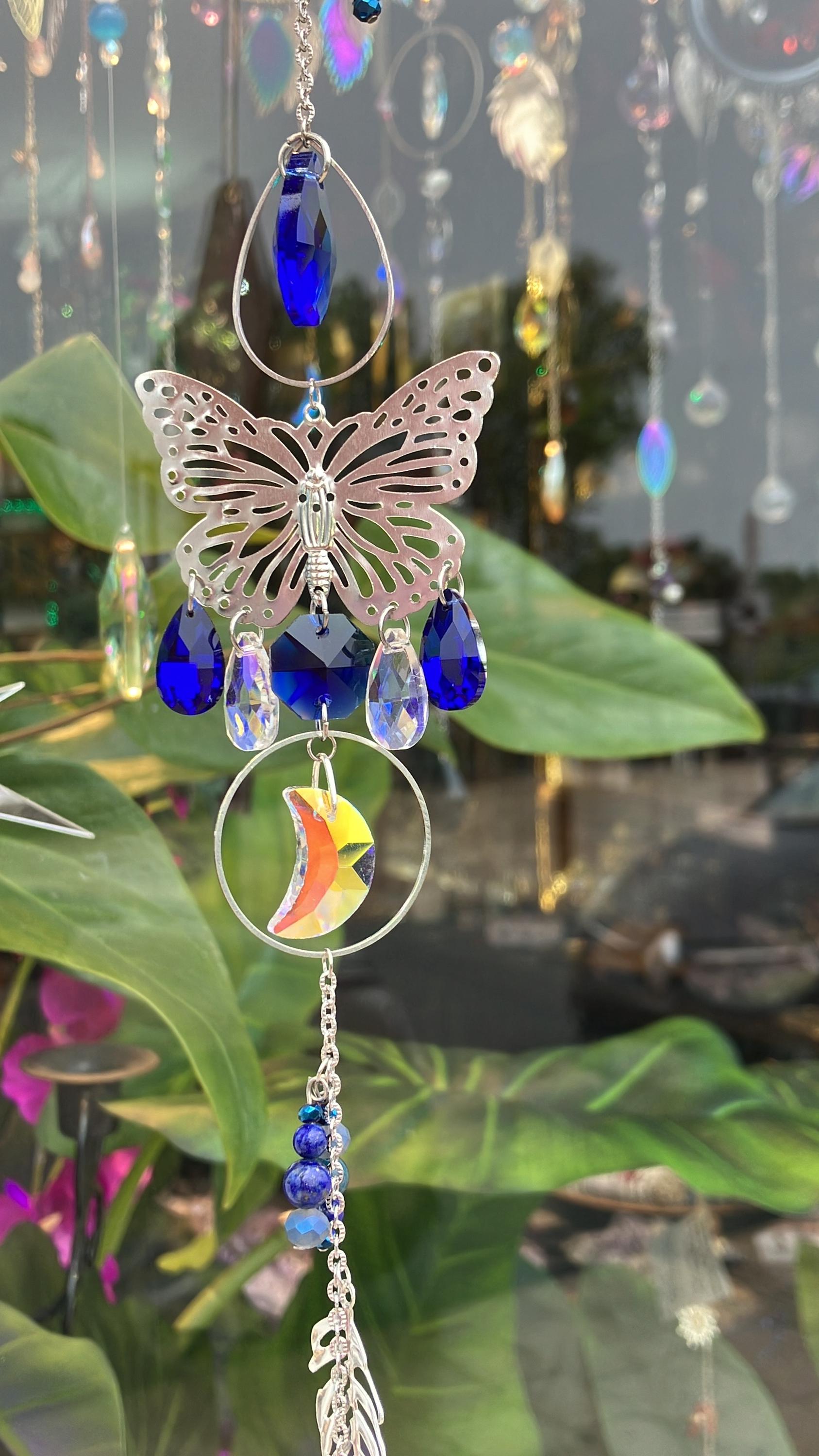 サンキャッチャー レインボー サンキャッチャー バタフライ ソーラー