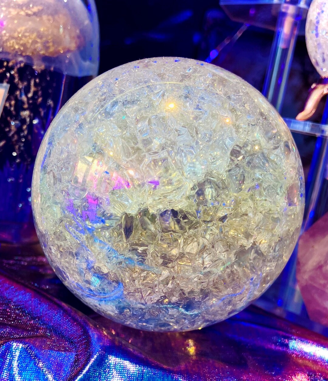 Incredible Cracked Crystal Sphere With Angel Aura. Ideal for ...