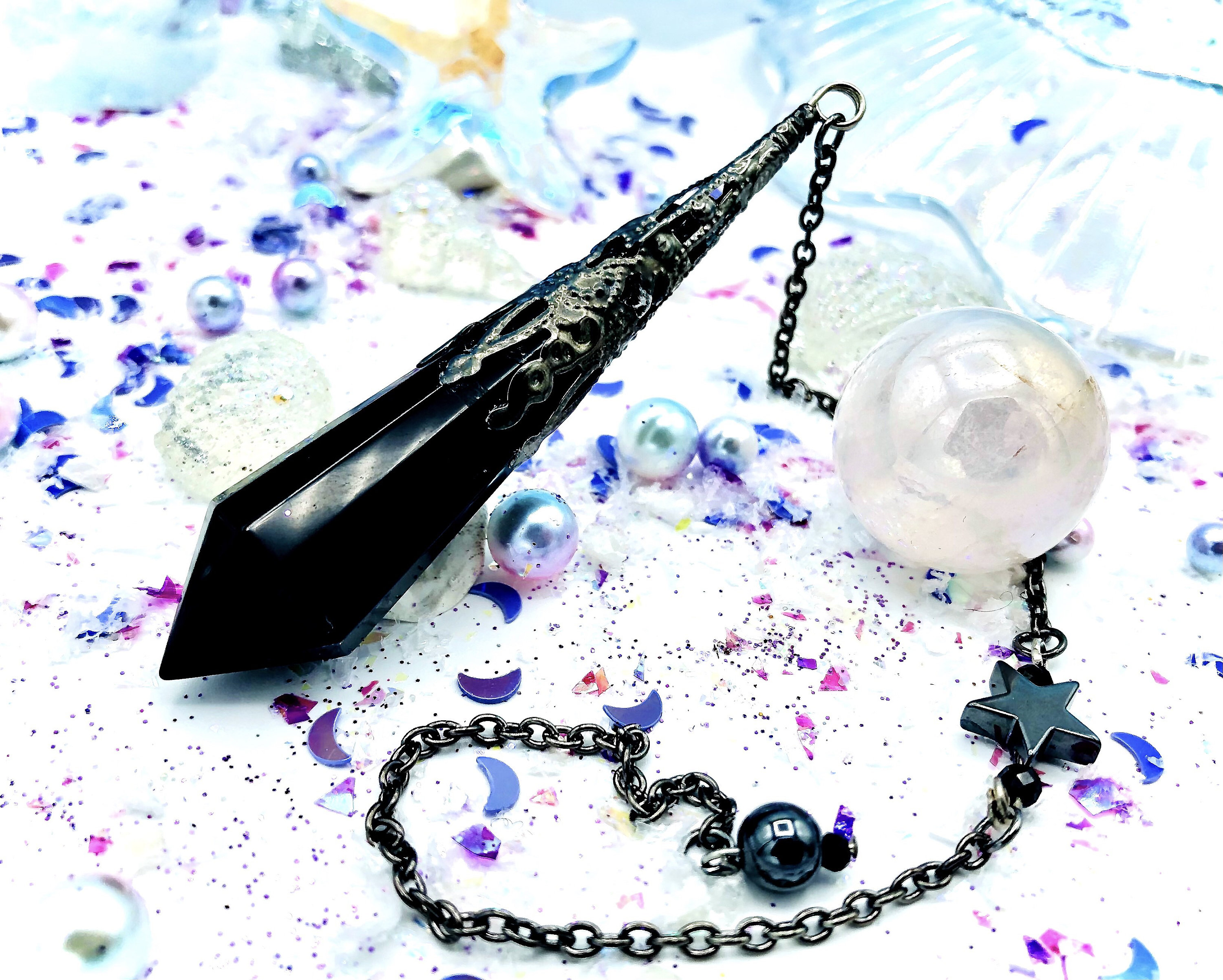 Pendule Obsidienne et Hématite