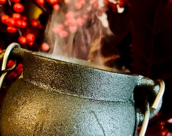 Burning charcoal for ritual incense