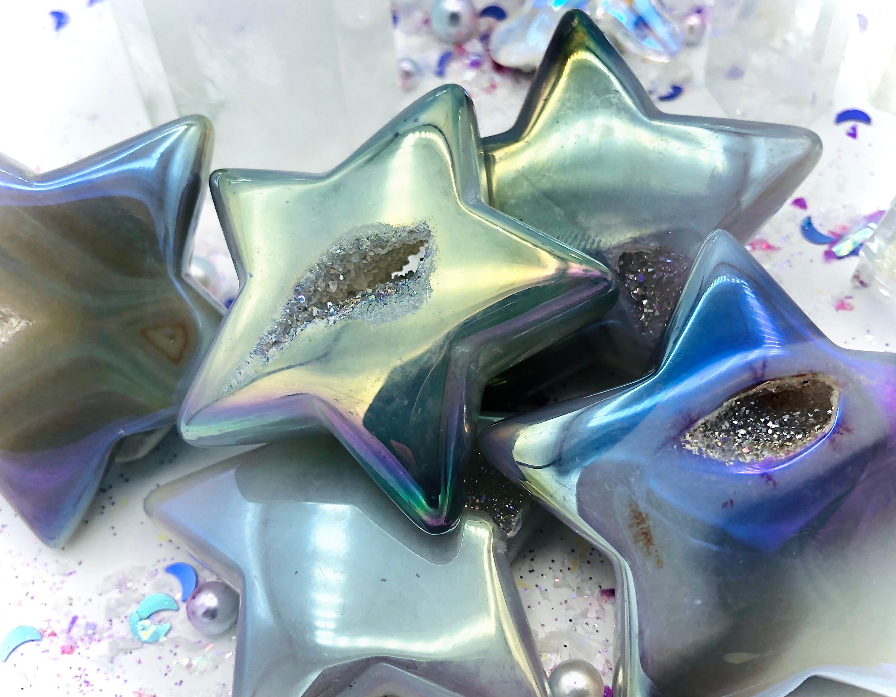 Etoile Druzy en Agate Aura Angel