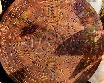 Pendulum board wicca witch pagan calendar witch wheel sabbat pagan wheel of the year