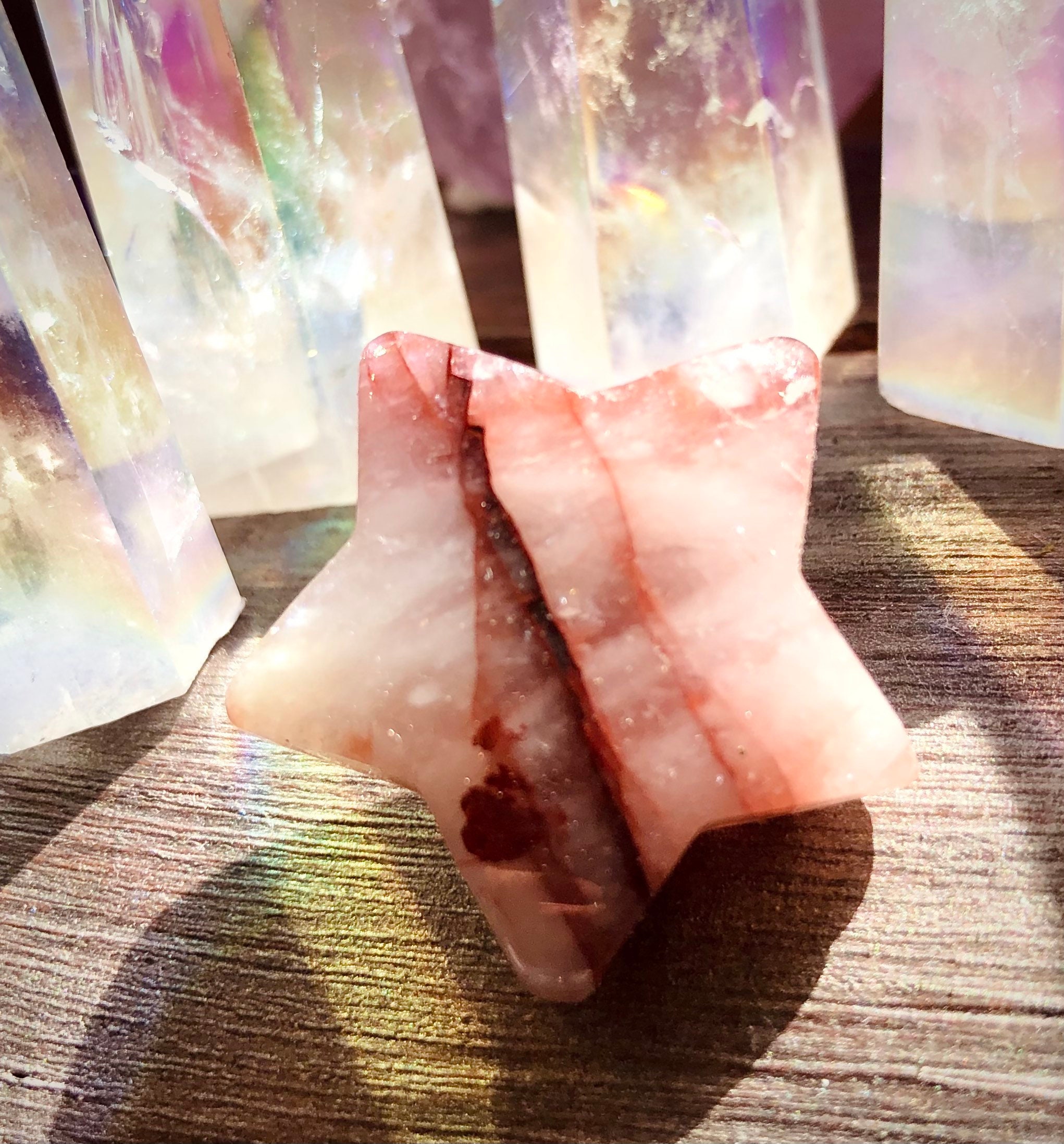 Etoile d'autel en Quartz Hematoïte