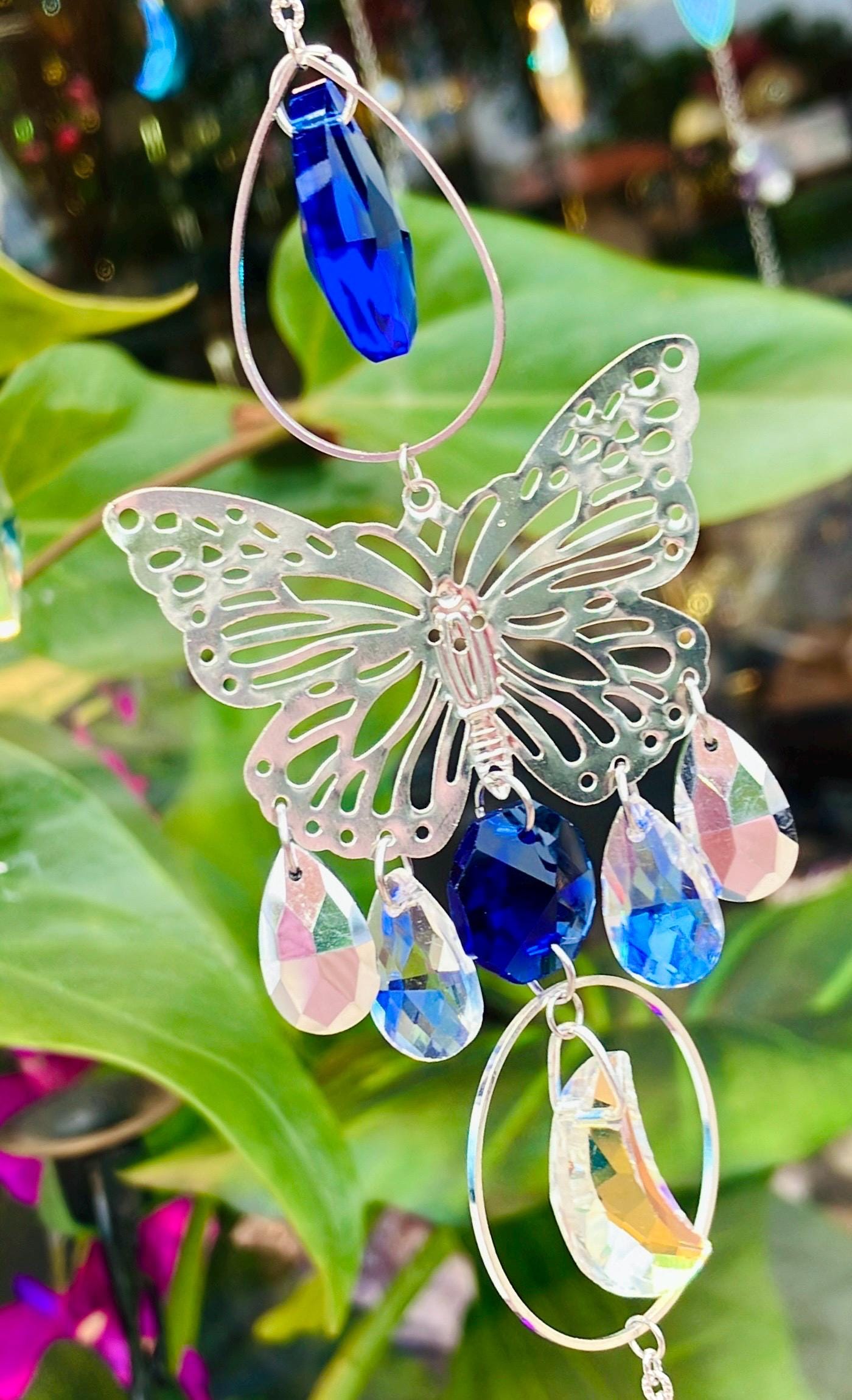 サンキャッチャー レインボー サンキャッチャー バタフライ ソーラー