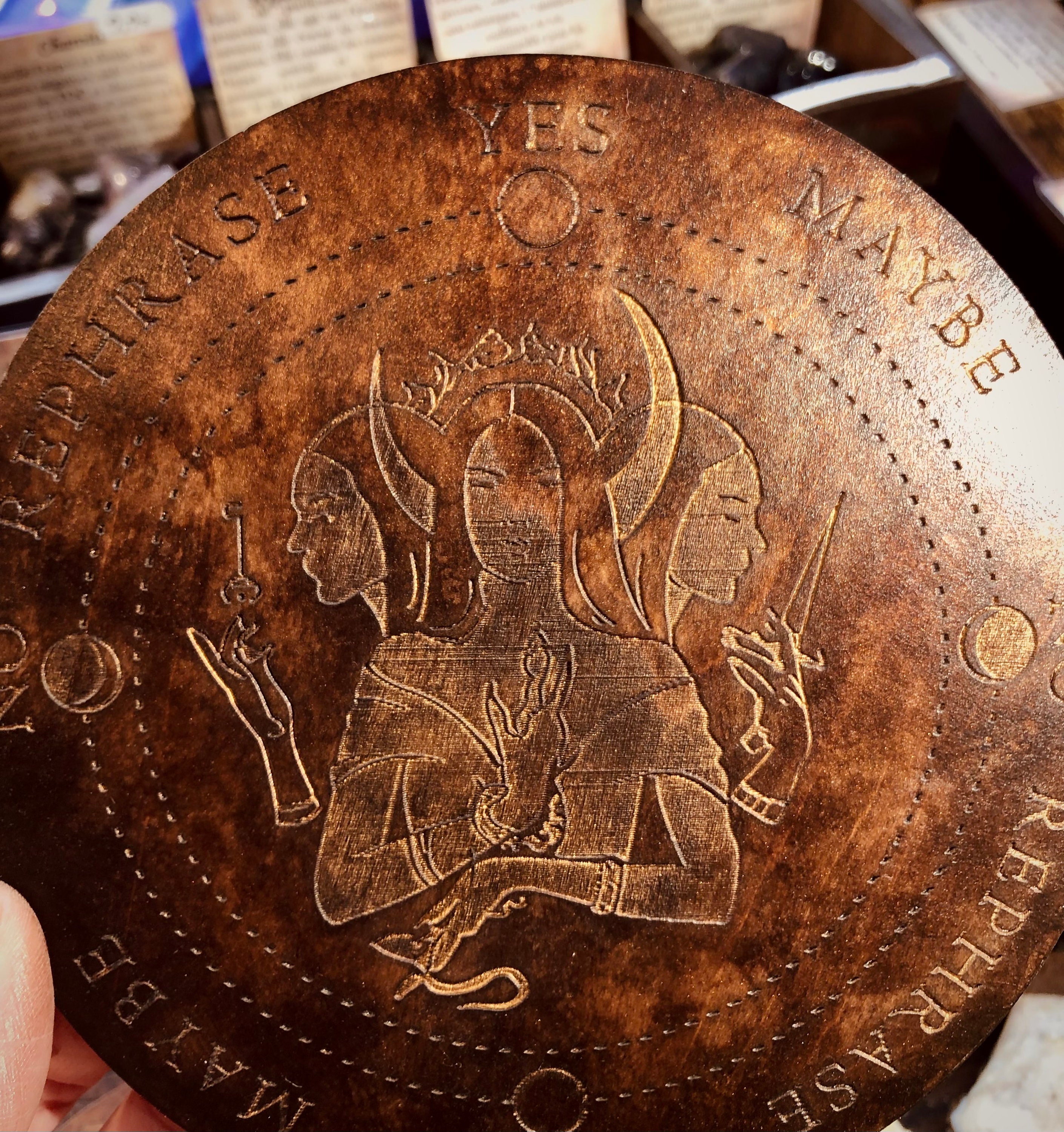 Planche à Pendule Wicca Triple Déesse