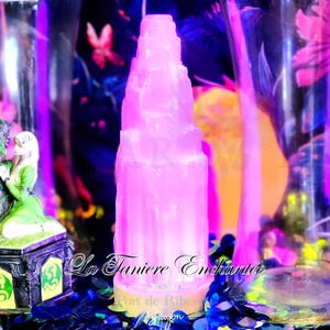 Lámpara USB de selenita mística y relajante con control remoto, luz de cristal, lámpara de piedra