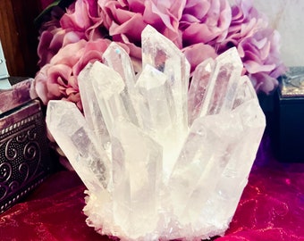 Quartz cluster flower giant decoration witchy altar sacred geometry