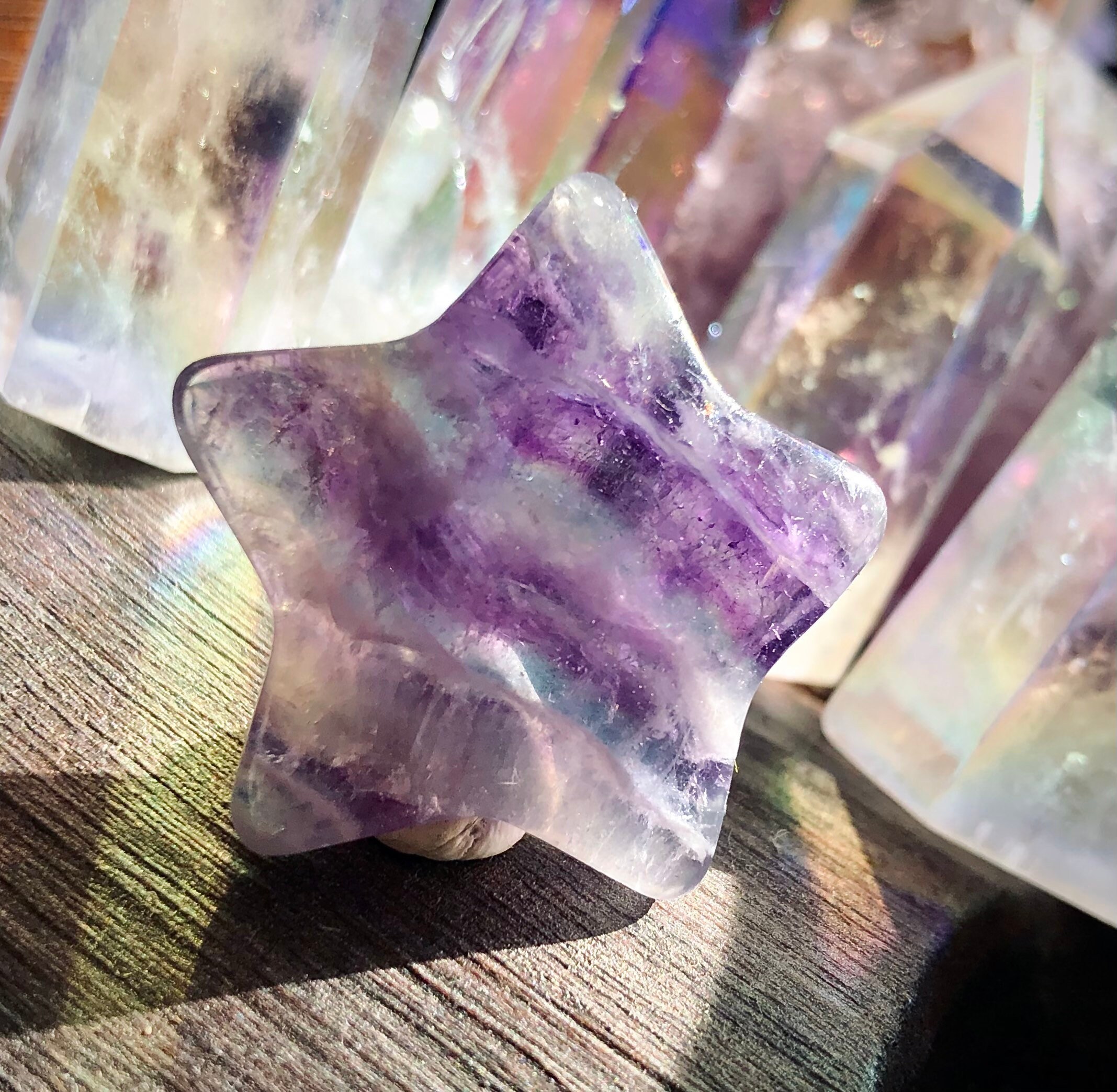 Etoile d'autel en Fluorite