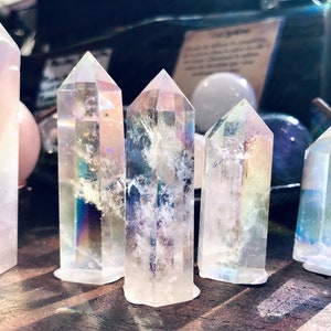 Point crystal aura obelisk angel aura quartz rainbow tower crystal Magic wicca