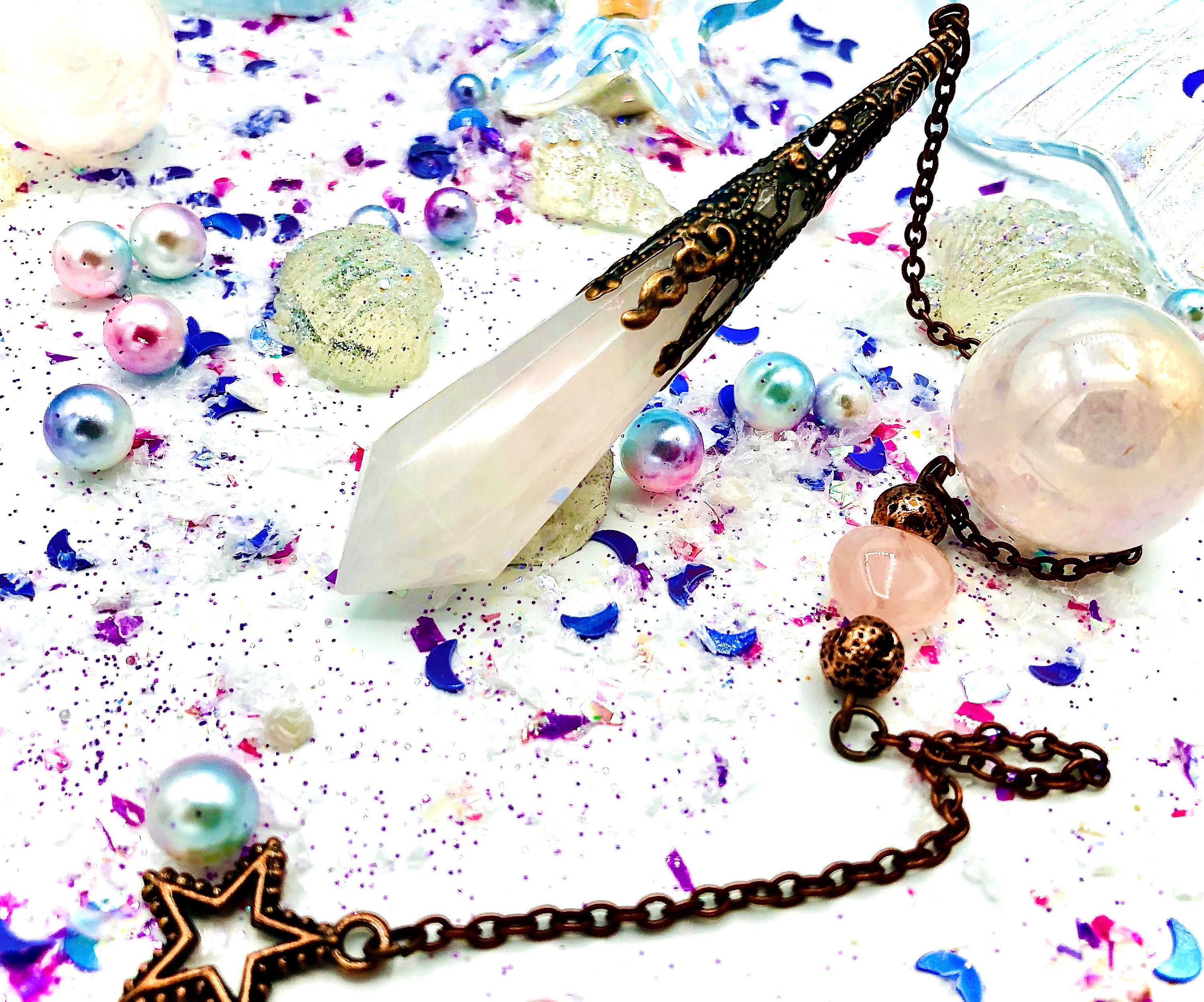 Pendule Cuivre et Quartz Rose