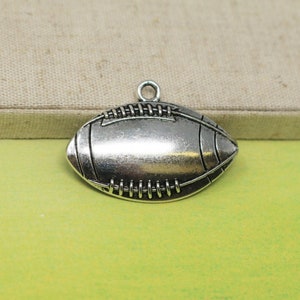 39x23mm Football Lead Free Pewter Charm, Sport Charm