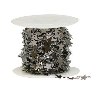Star Chain Gunmetal Plated Brass., High Quality Plating (32.8 Feet per Roll)