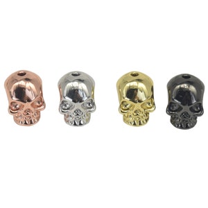 Skull Head Bead Spacer for Men Bracelet, DIY Jewelry Accessories 8x10mm