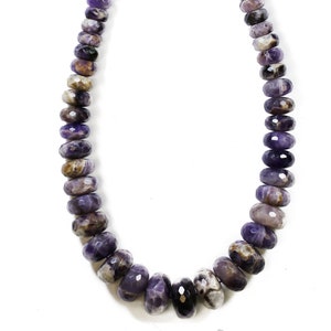Schöne Perle abgestufte 7x18mm Amethyst Rondelle Stränge (16 Zoll lang)