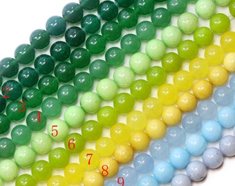 Schöne Perle glatt 10mm runden Jade Strang
