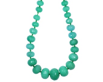 Mooie kraal groen turkoois gegradueerd 8-20 mm gefacetteerde jade rondelle strengen (20 inch lang)