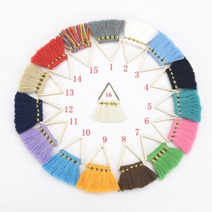 Small Triangle Fan Tassels (16x30mm)(2 Pieces, 10 Pieces, 20 Pieces). Perfect for Earrings or Pendants!