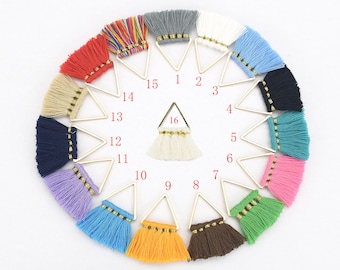 Piccole nappe a ventaglio triangolare (16x30mm) (2 pezzi, 10 pezzi, 20 pezzi). Perfetto per orecchini o pendenti!