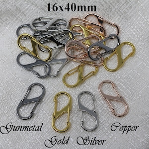 16x40mm S Key Hook, Lobster Clasps, Lobster Claw Clasp