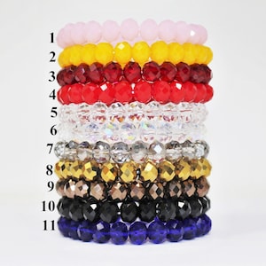 Handmade Stretchy 10x8mm Crystal Bracelets (7.5 inches)