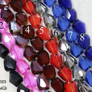 21x27mm Faceted Nugget Crystal Bead Strand, Free Form Nugget