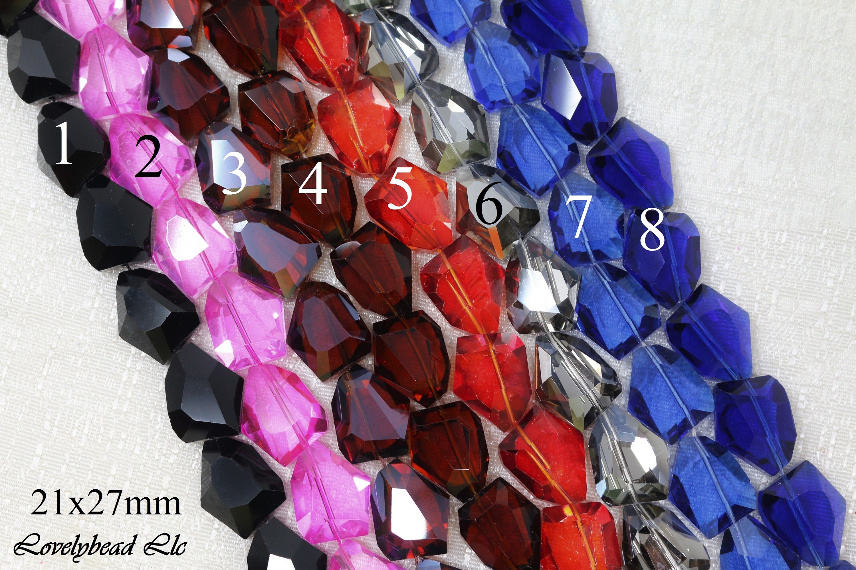 12 Vintage Brown AB Acrylic Faceted Nugget Beads – 25x19mm – Jewelry Making