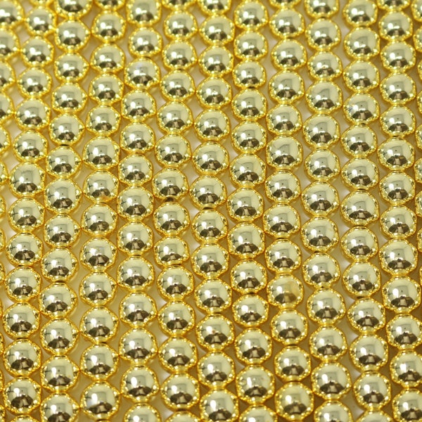 Gold Hematite Gemstone Beads. Round Smooth 4mm,6mm,8mm,10mm Loose Beads. 15.5 inch Full Strand