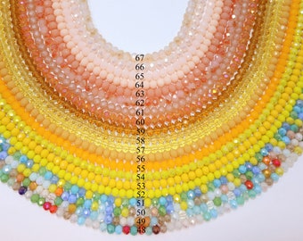 Lovely Bead Angelic Crystal Rondelle Strands (4x3mm , 16.5 Inches Long)